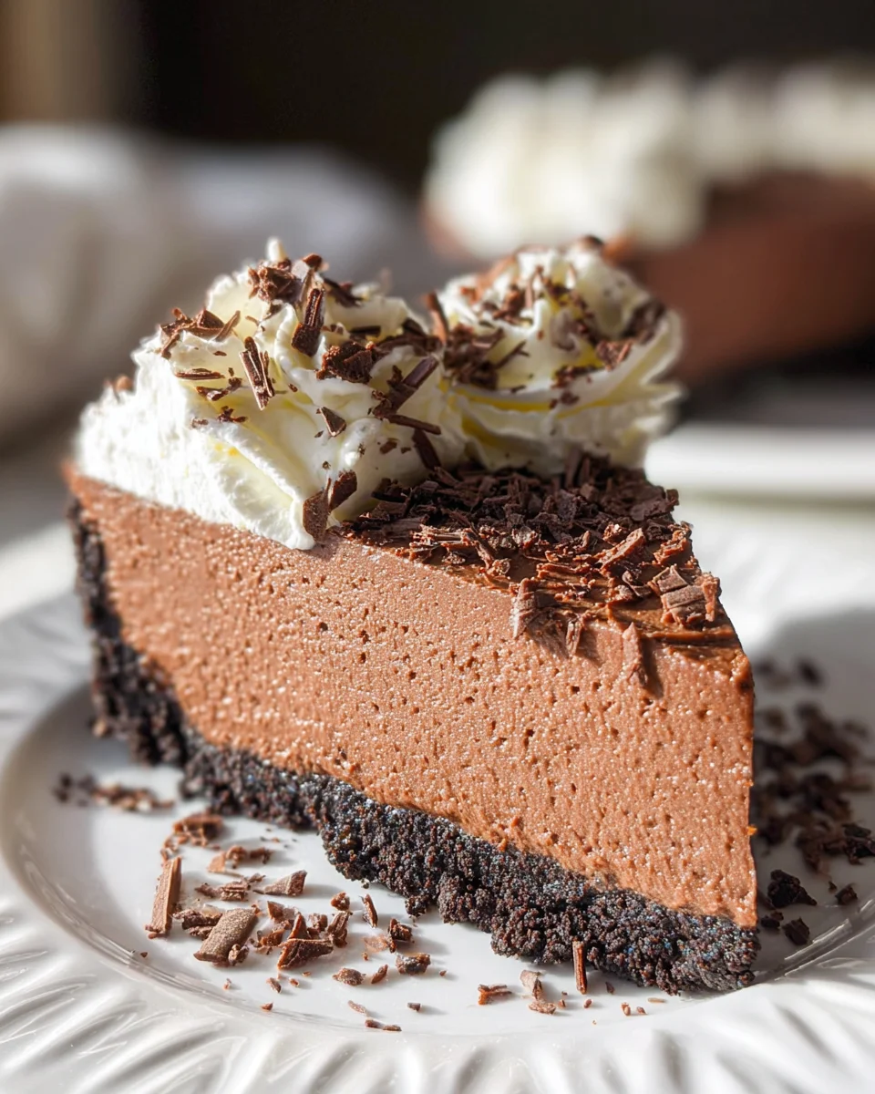 Easy No Bake Chocolate Cheesecake