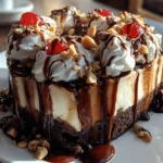 Hot Fudge Sundae Brownie Cheesecake