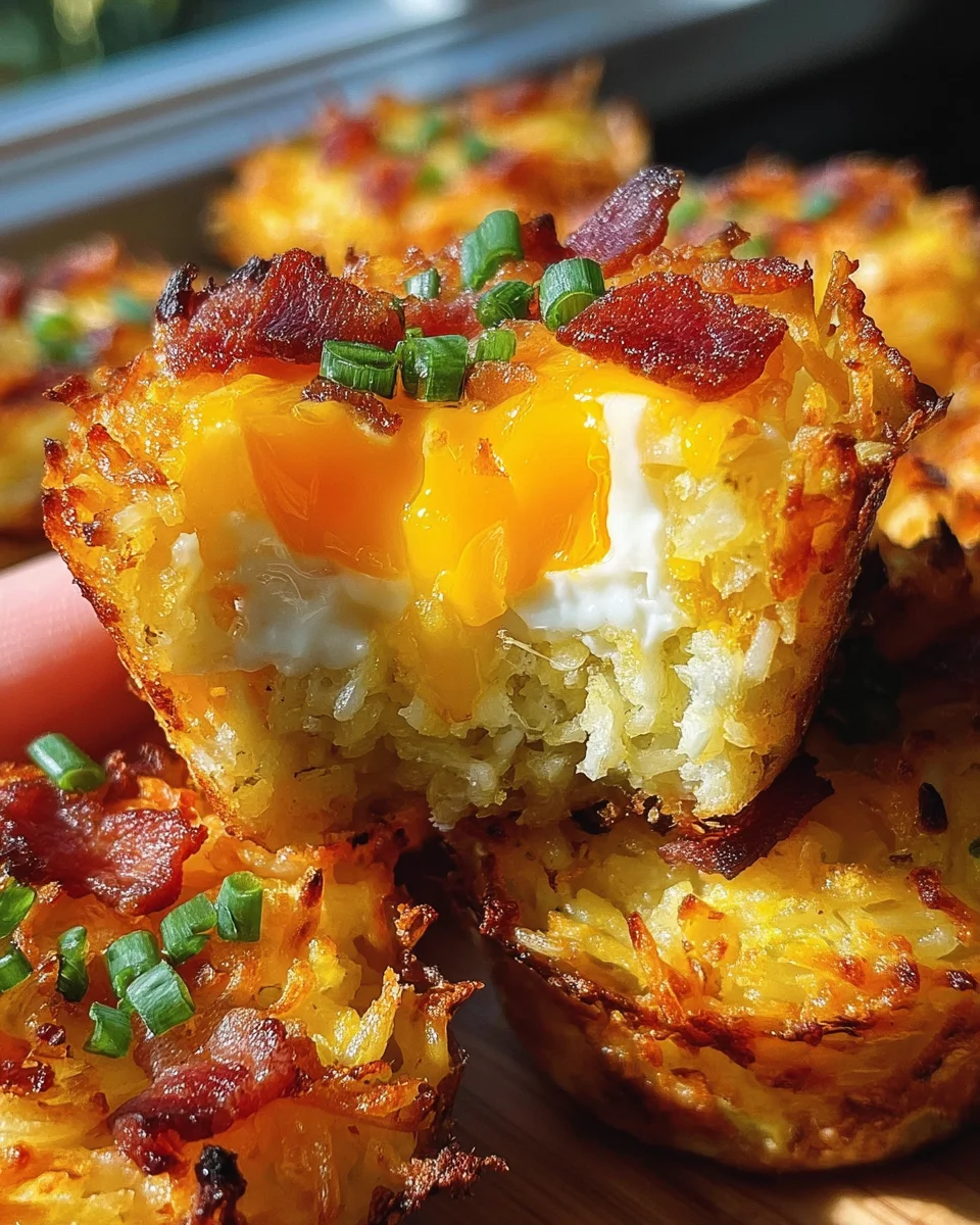Loaded Bacon and Egg Hash Brown Muffins