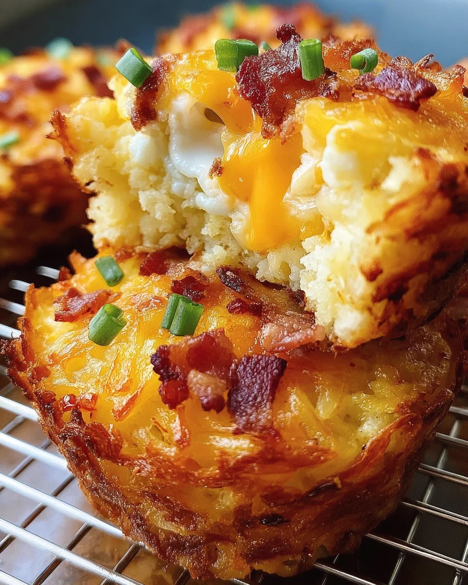 Loaded Bacon and Egg Hash Brown Muffins 21 Loaded