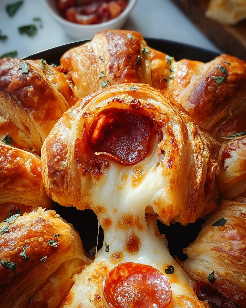 Mozzarella Pepperoni Croissant Rolls