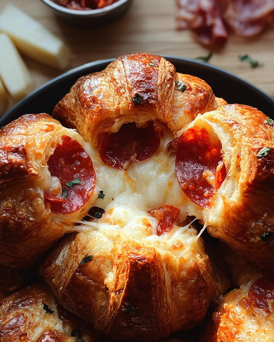 Mozzarella Pepperoni Croissant Rolls 20 Mozzarella