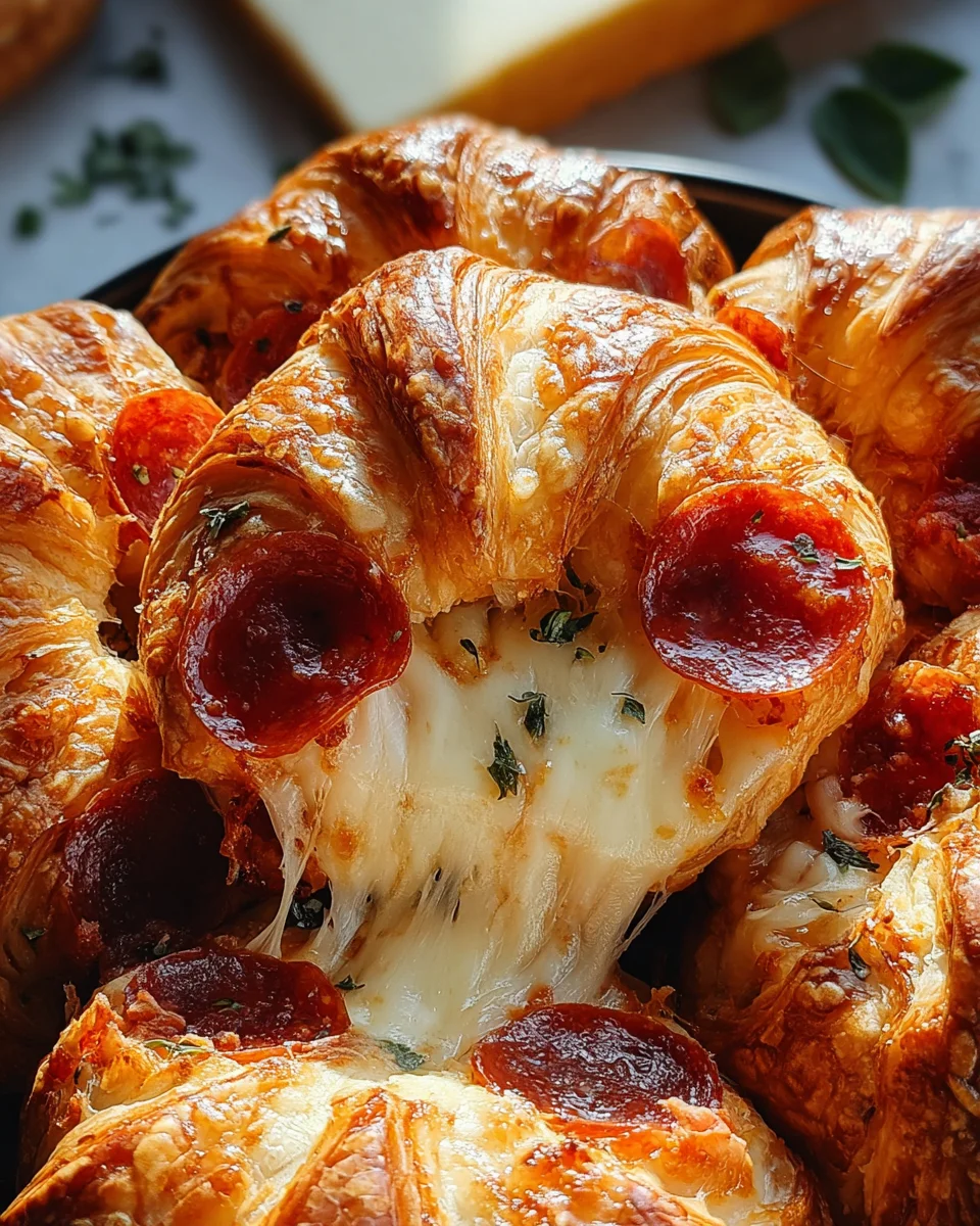 Mozzarella Pepperoni Croissant Rolls 21 Mozzarella