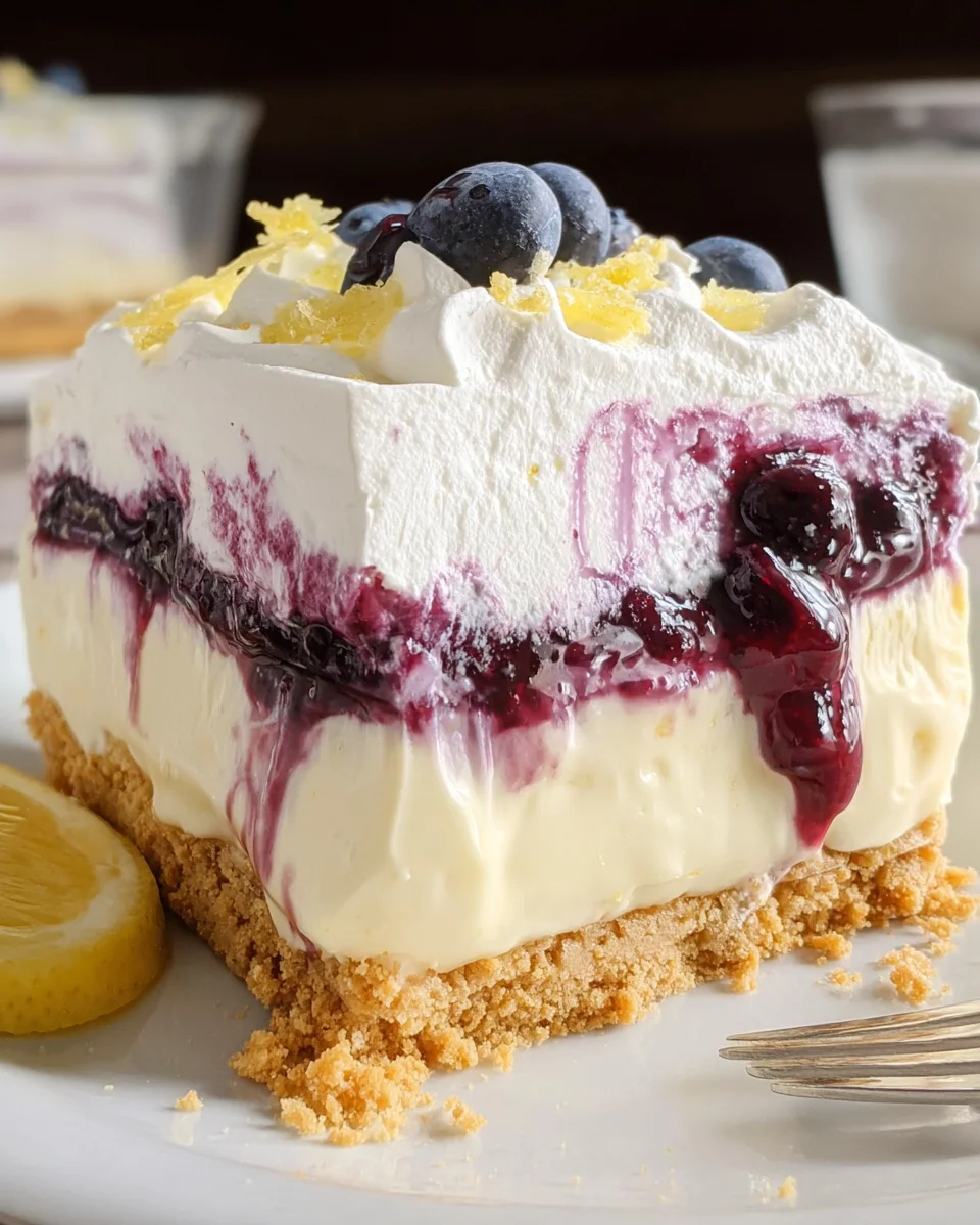 No Bake Lemon Blueberry Dessert 20 No