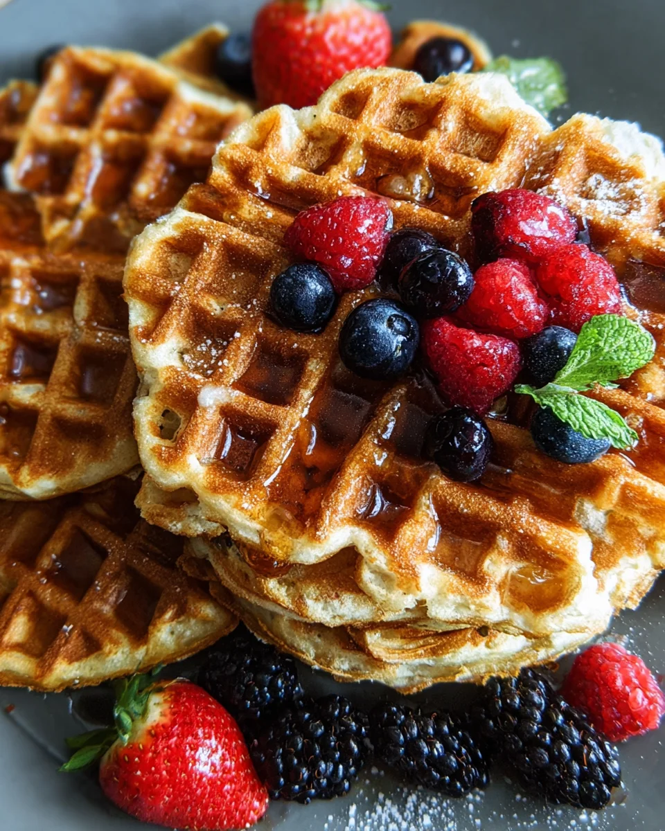 Oatmeal Cottage Cheese Waffles