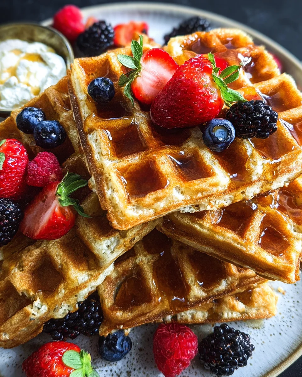 Oatmeal Cottage Cheese Waffles 13 Oatmeal