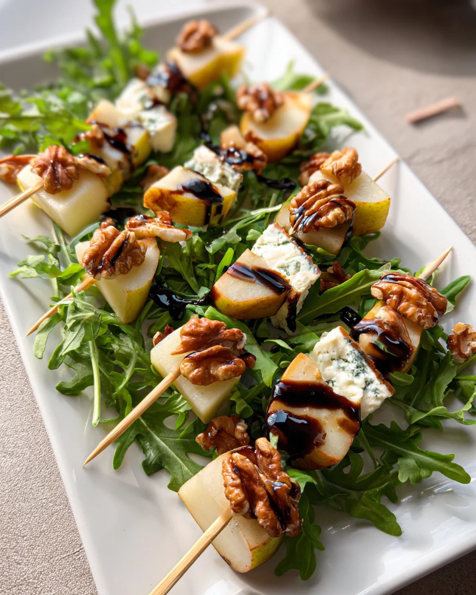 Pear & Brie Cheese Salad Skewers 15 Pear