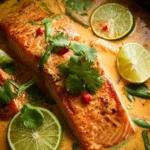 Poached Salmon in Coconut Lime Sauce