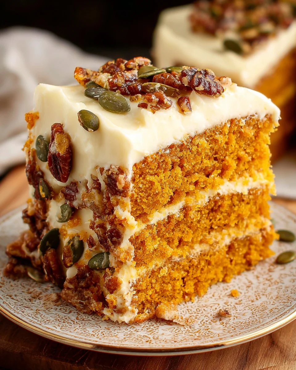 Pumpkin Spice Cake with Brown Sugar Cream Cheese Frosting