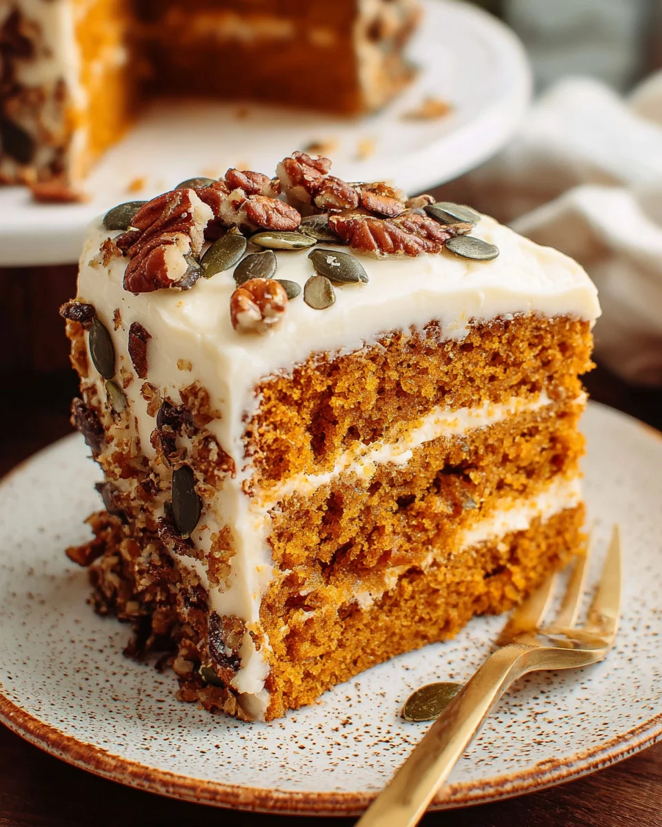 Pumpkin Spice Cake with Brown Sugar Cream Cheese Frosting 34 Pumpkin