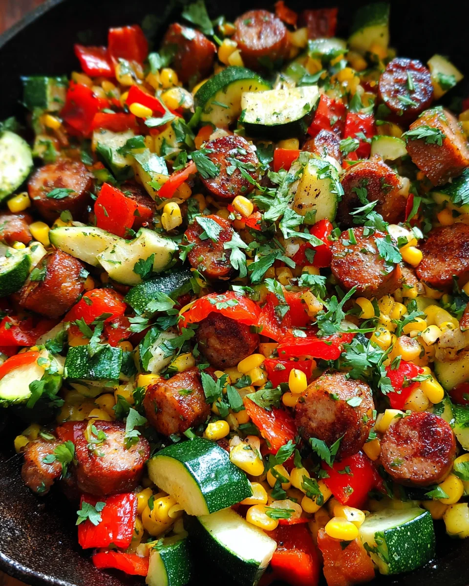 Sausage and Veggies Skillet - 30 Minute, One-Pan Meal