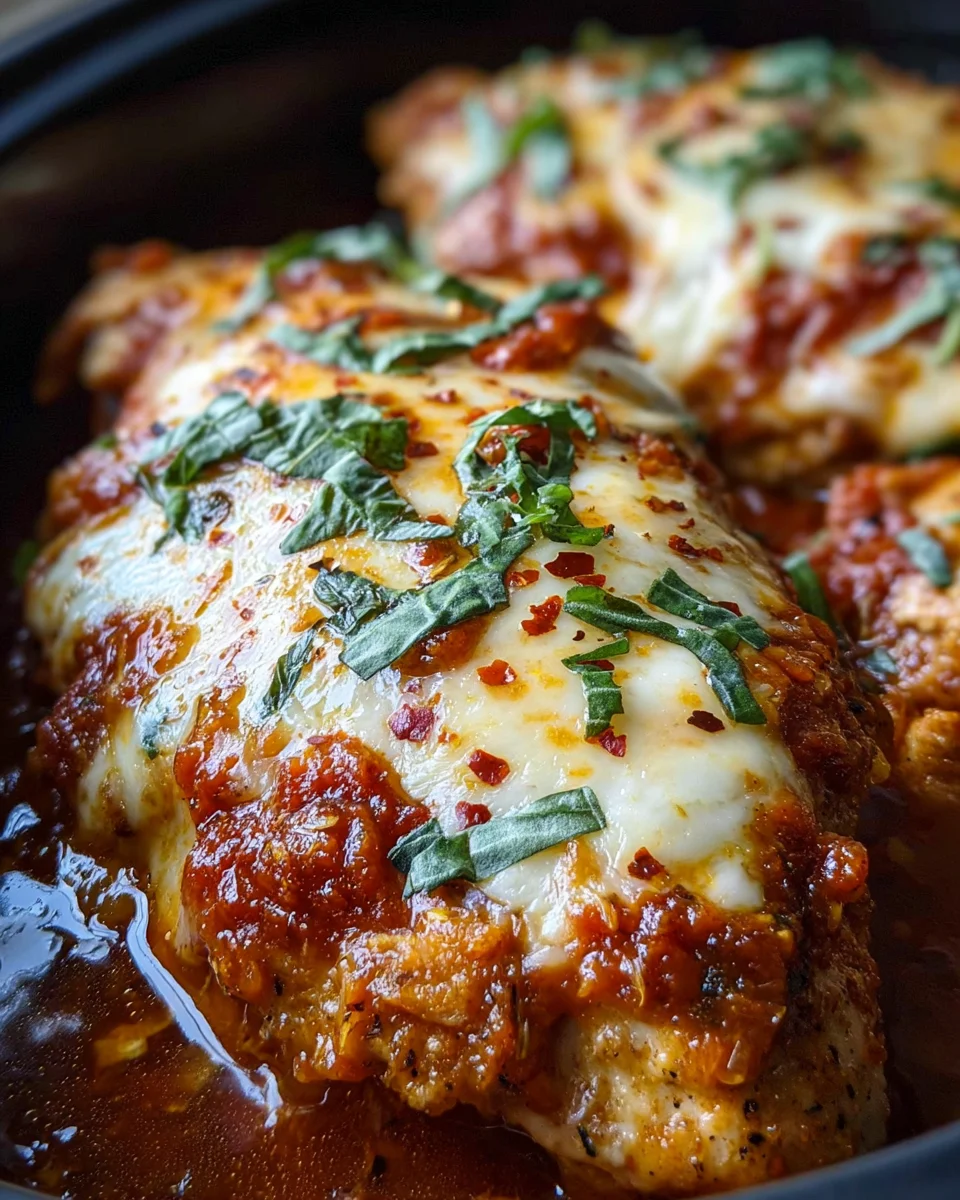 Slow Cooker Cheesy Mozzarella Chicken 19 Slow