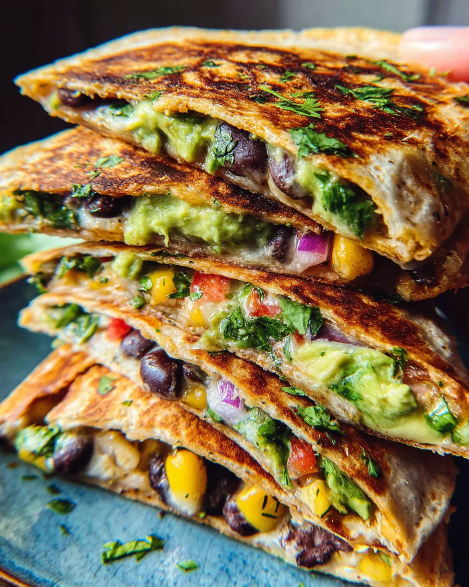 Vegan Quesadillas with Black Beans and Avocado 20 Vegan