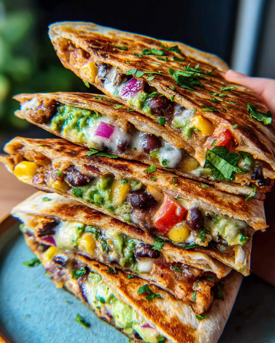 Vegan Quesadillas with Black Beans and Avocado 21 Vegan
