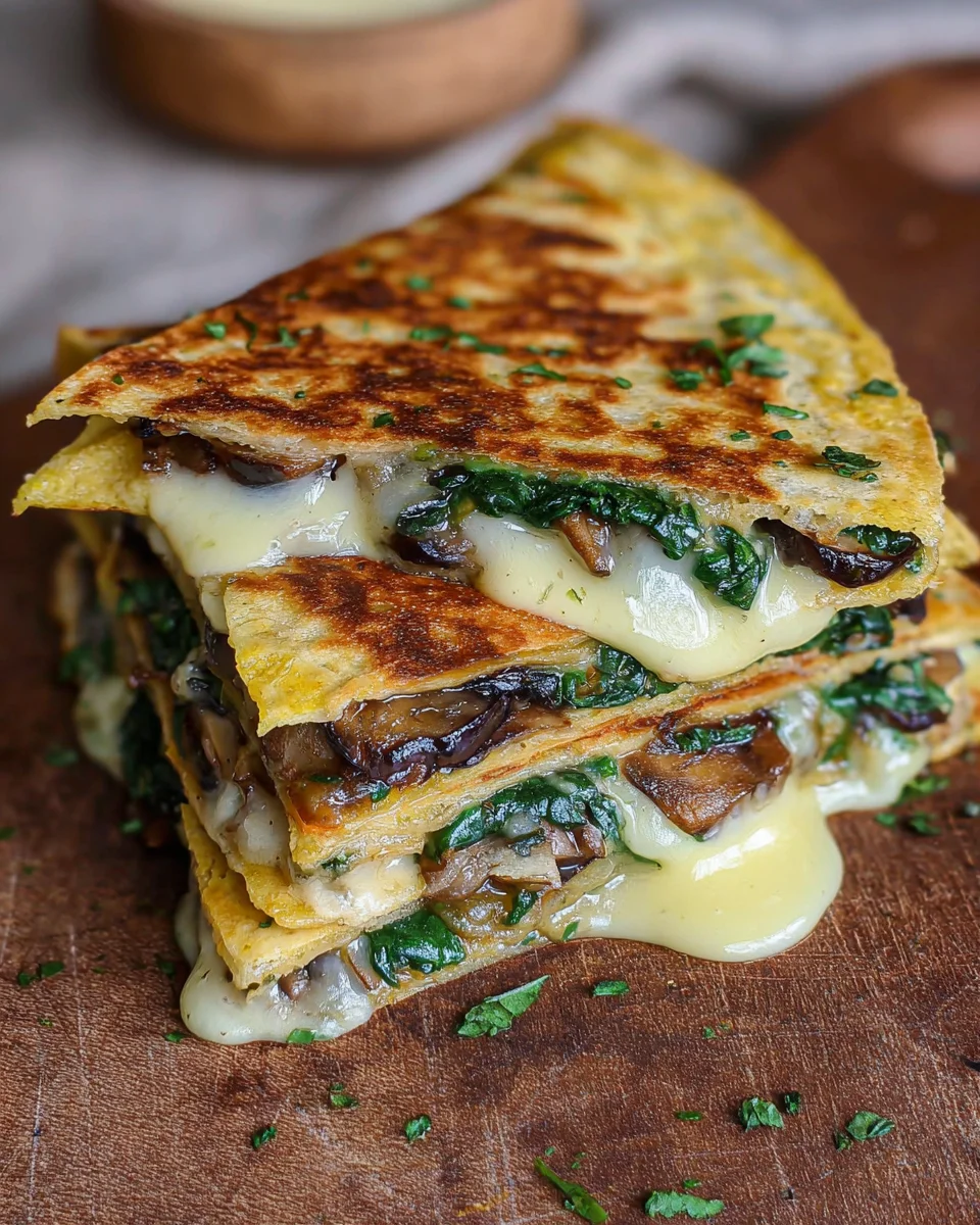 Vegan Spinach Quesadillas