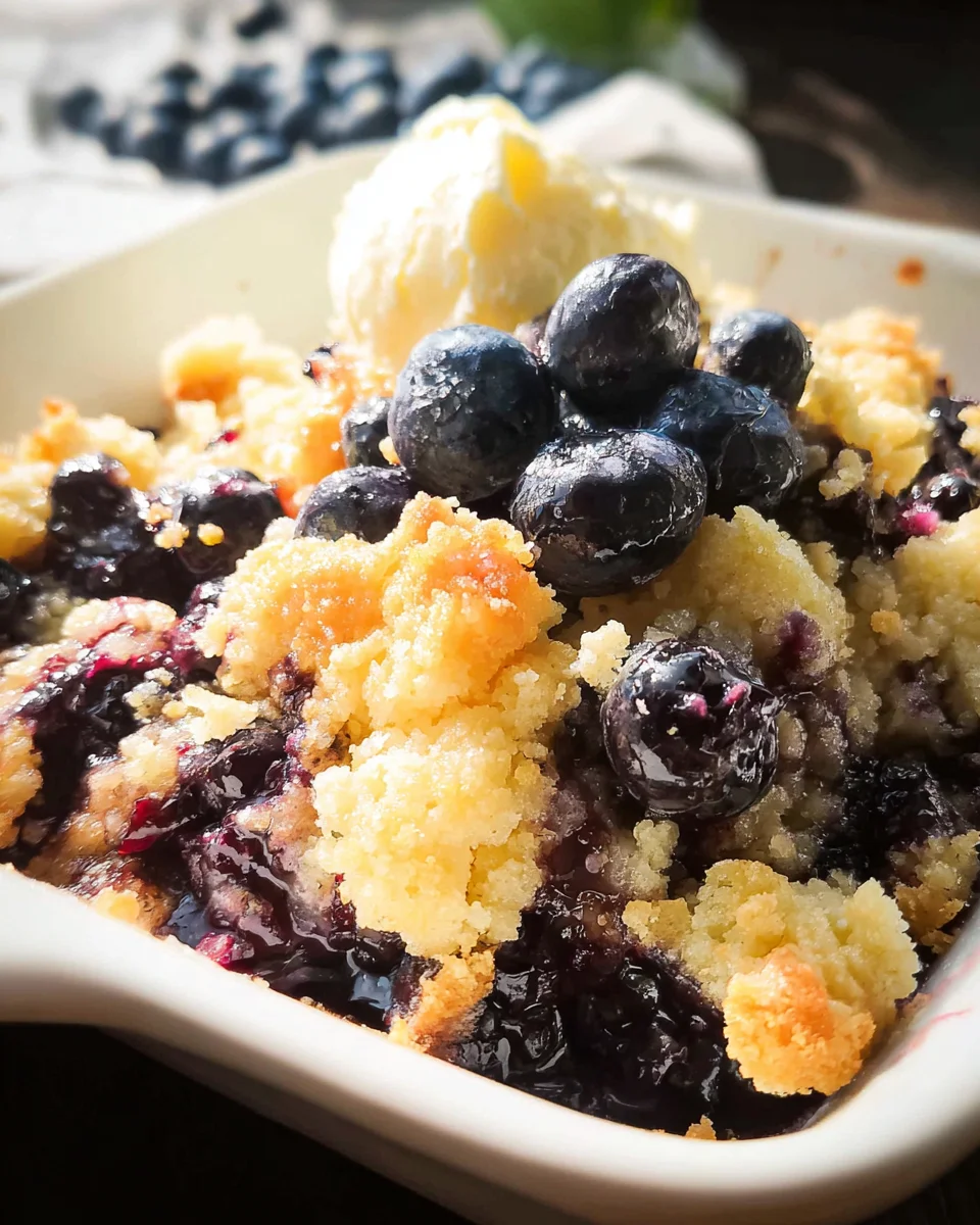 4 Ingredient Blueberry Cobbler