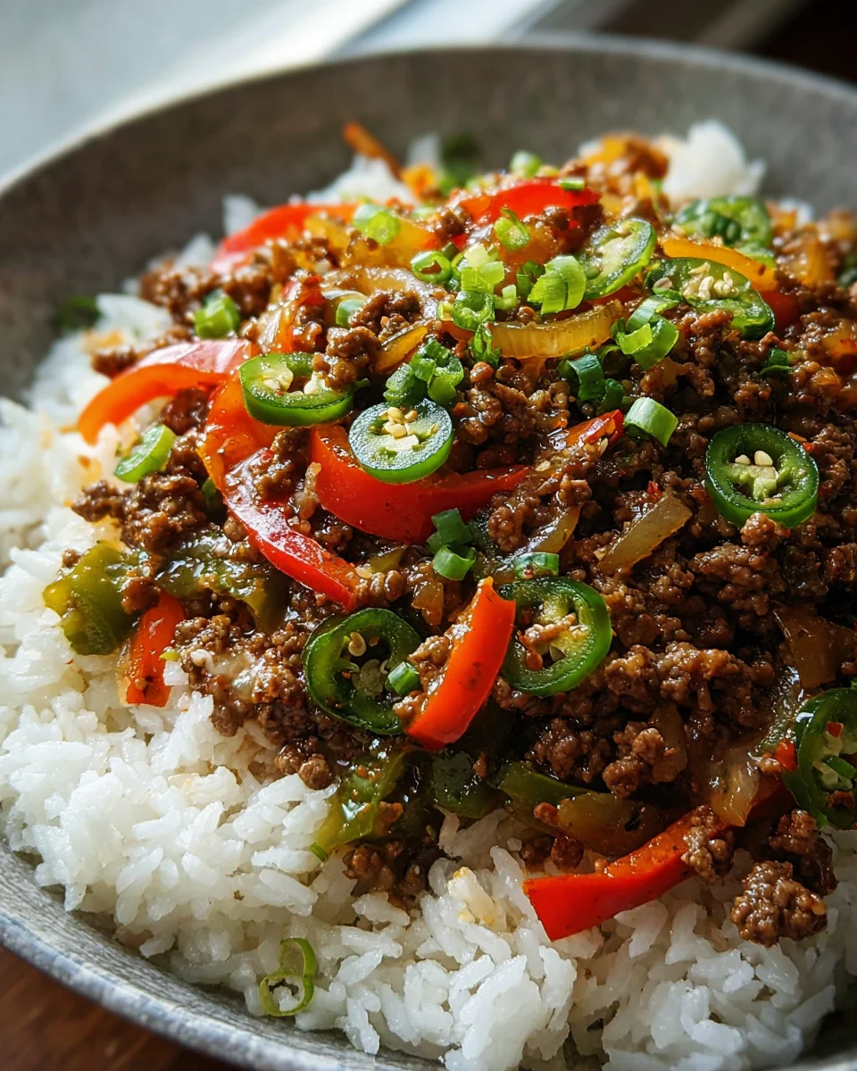 Beef and Pepper Rice Bowl 19 Beef