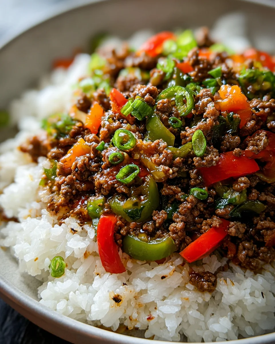 Beef and Pepper Rice Bowl 20 Beef