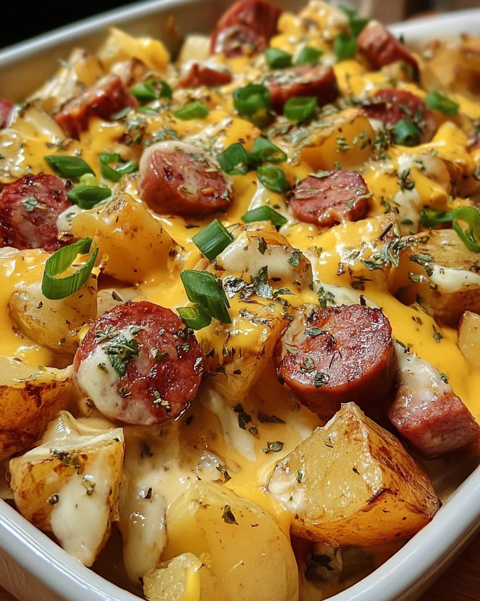 Cheesy Ranch Potatoes and Smoked Sausage 19 Cheesy