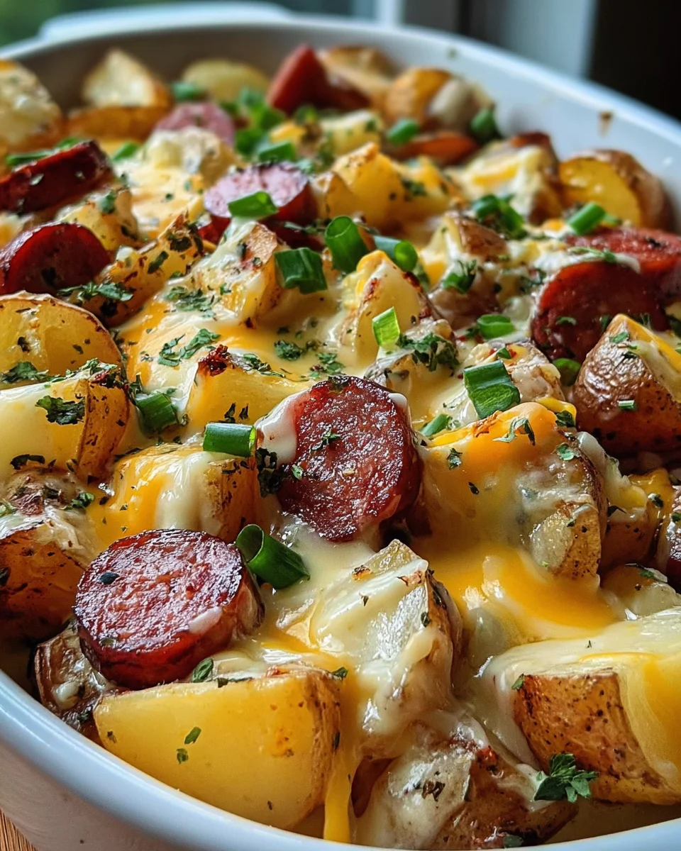 Cheesy Ranch Potatoes and Smoked Sausage 20 Cheesy