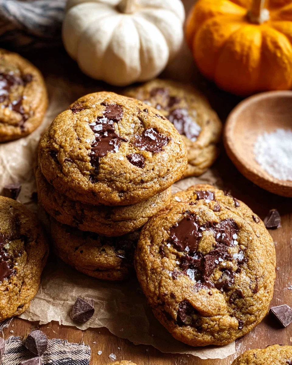 Chewy Pumpkin Chocolate Chip Cookies