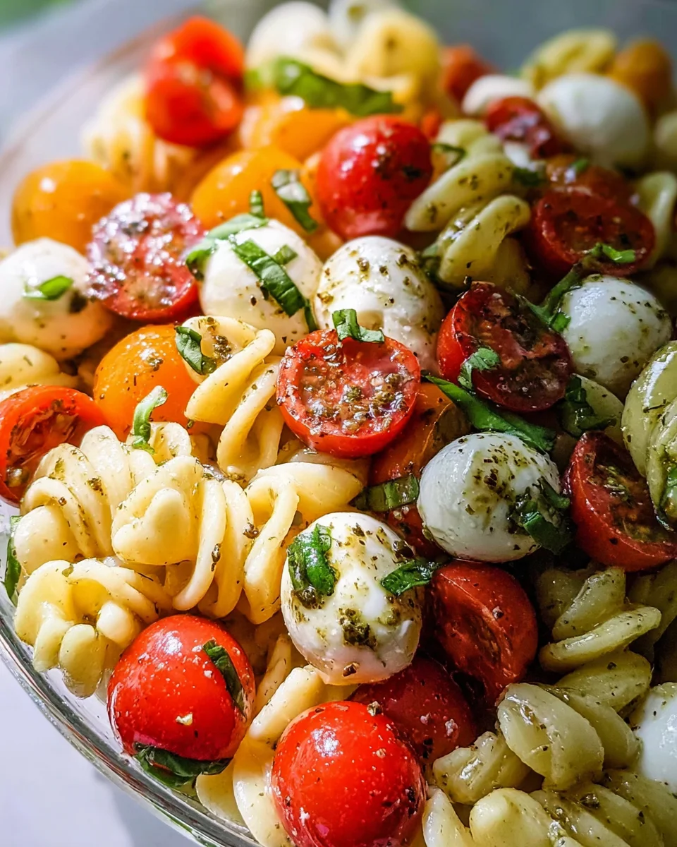 Creamy Caprese Pasta Salad