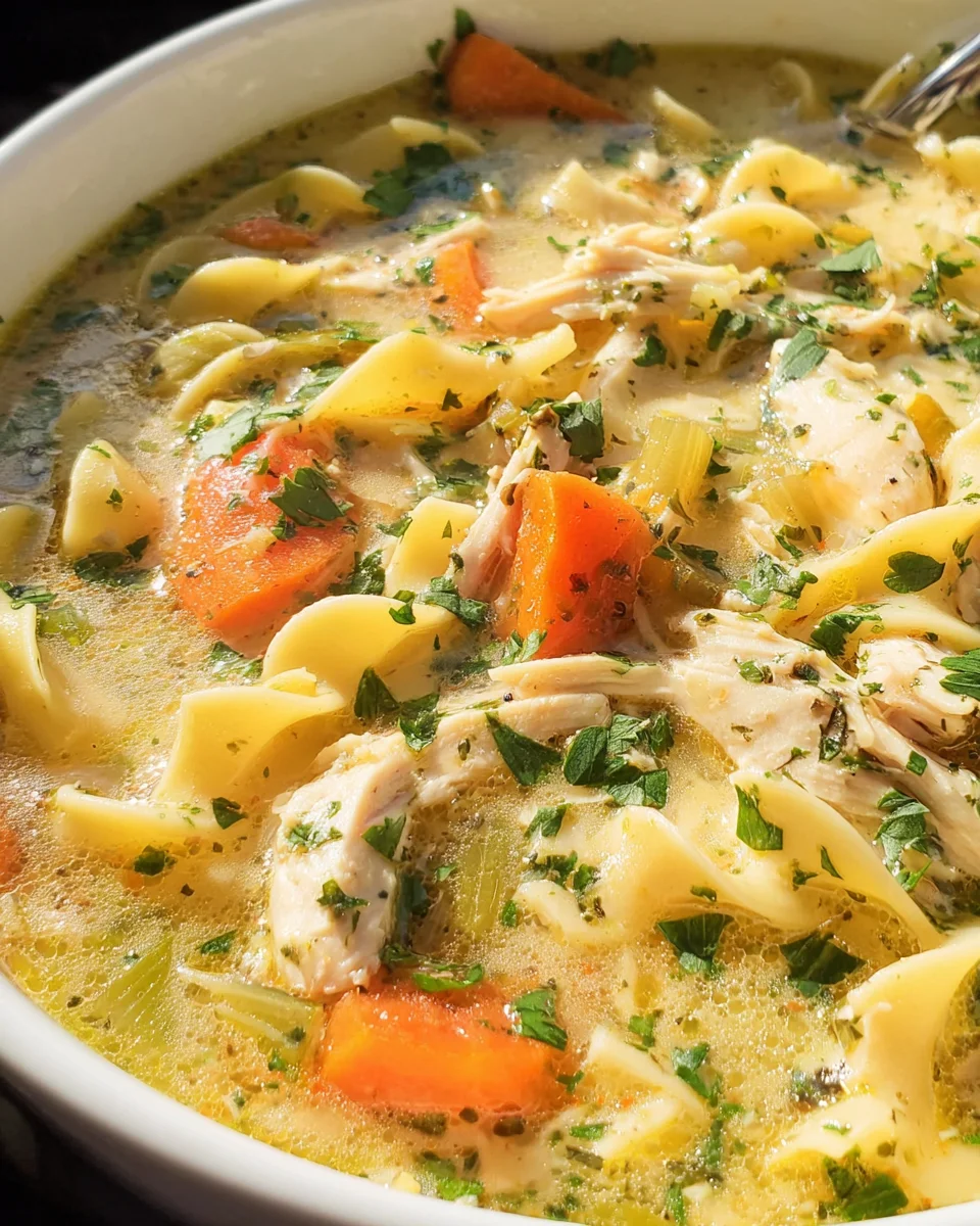 Creamy Chicken Noodle Soup Recipe