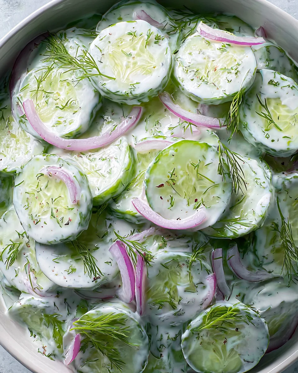 Creamy Cucumber Salad 17 Creamy