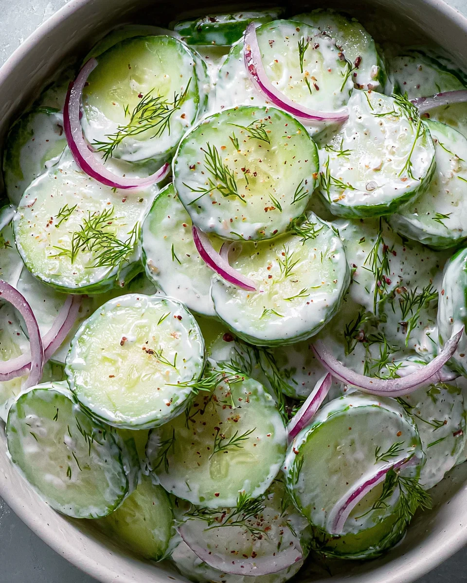 Creamy Cucumber Salad 18 Creamy