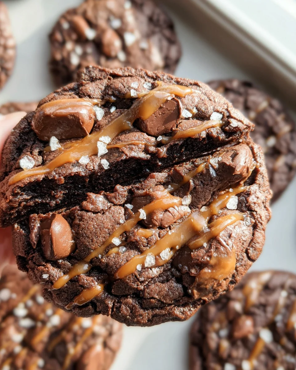 Double Chocolate Salted Caramel Cookies 24 Double