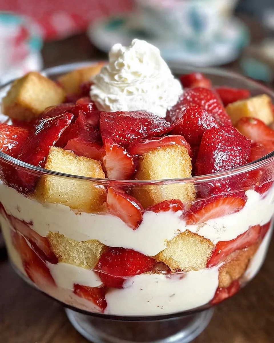 Easy Strawberry Trifle with Pound Cake 16 Easy