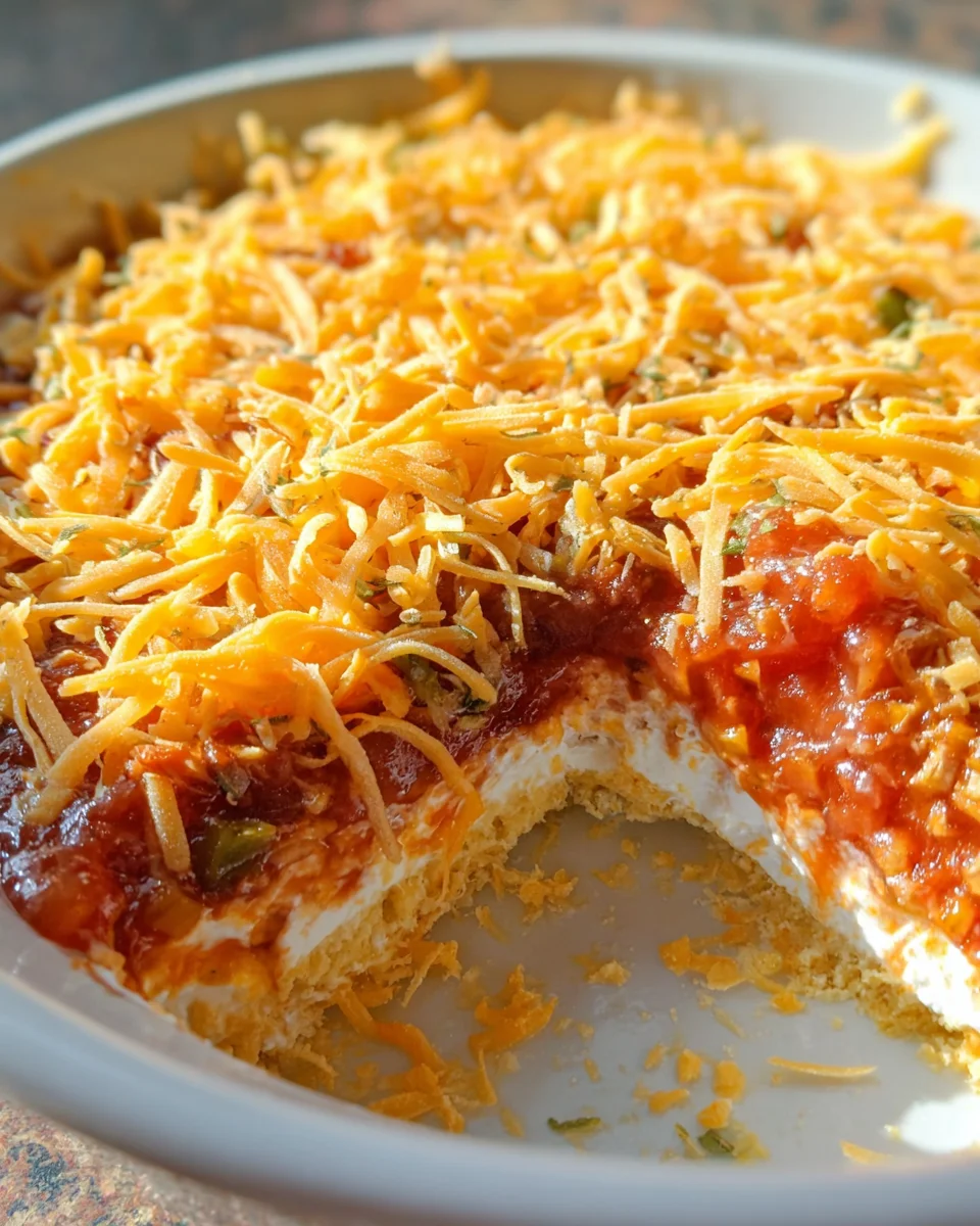 Layered Cream Cheese and Salsa Dip 15 Layered