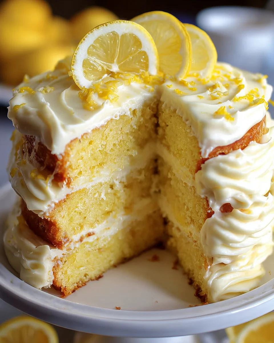 Lemon Velvet Cake with Lemon Cream Cheese Frosting