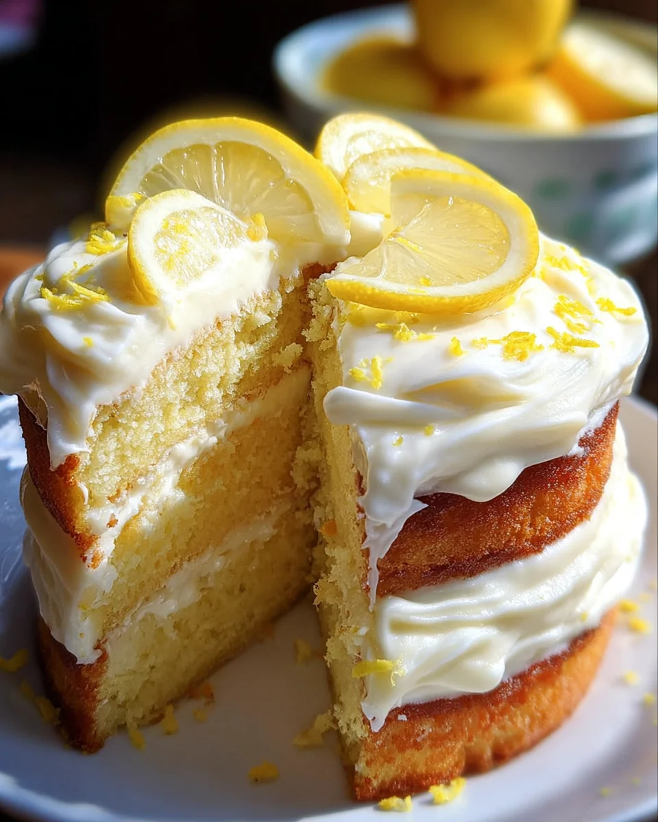 Lemon Velvet Cake with Lemon Cream Cheese Frosting 39 Lemon