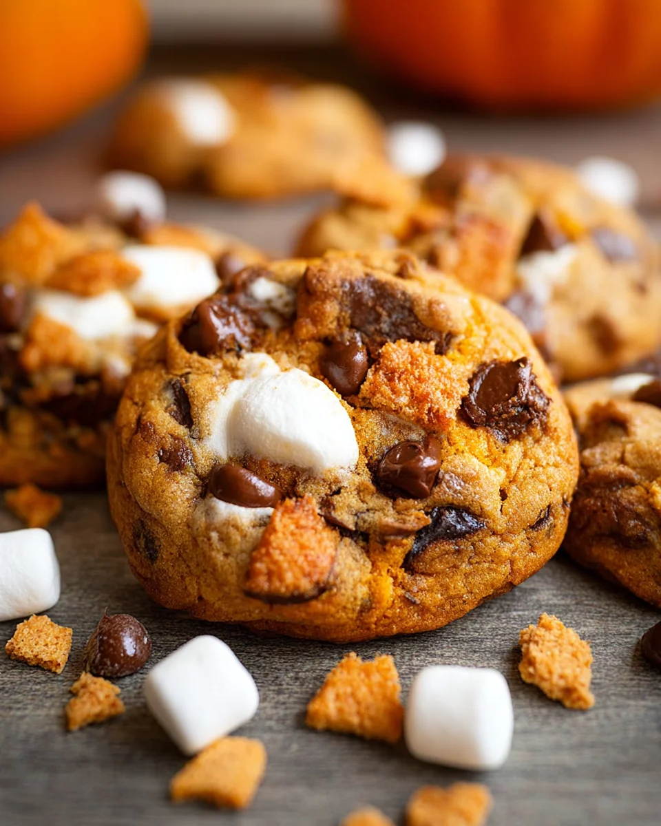 Pumpkin S'mores Cookies