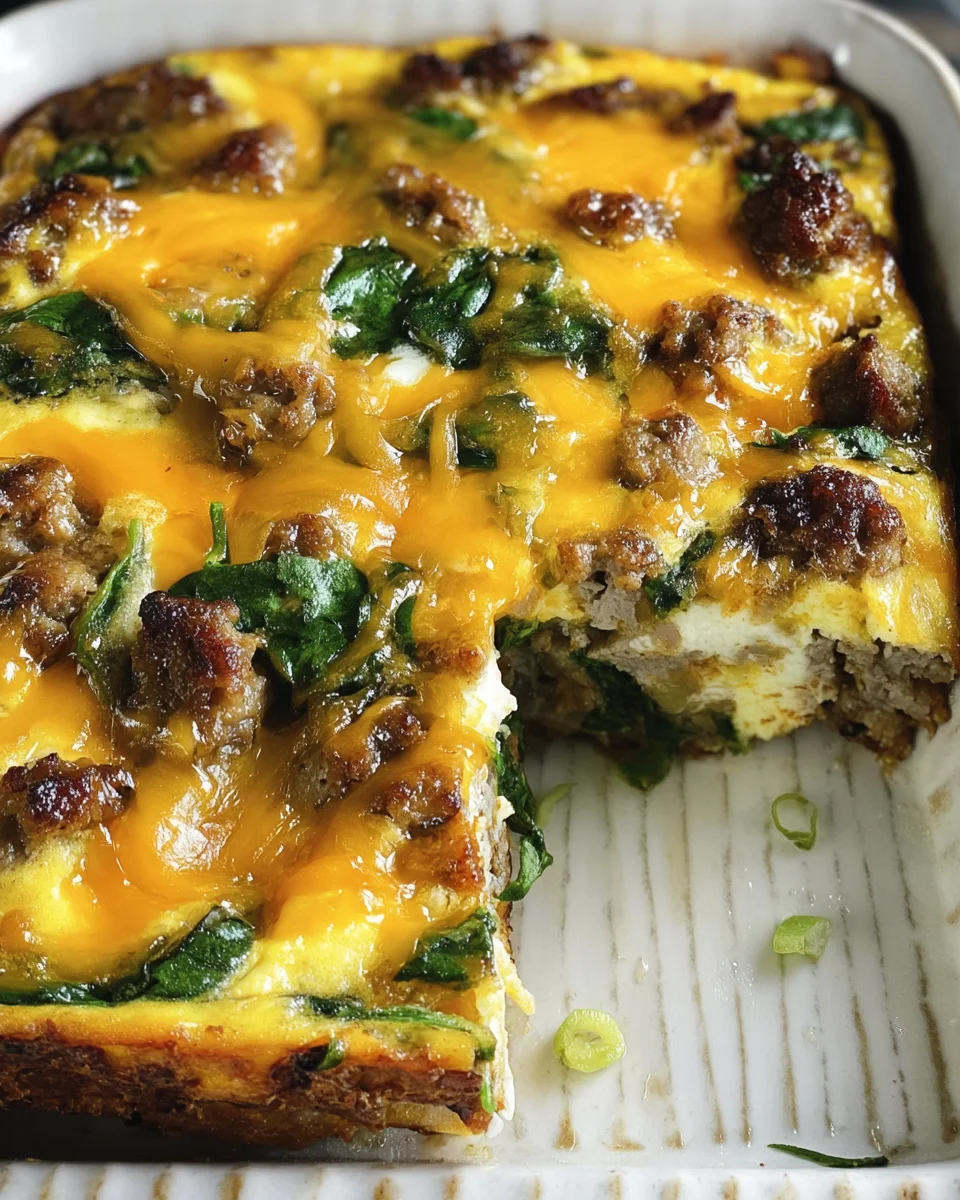Sausage & Egg Keto Breakfast Casserole 17 Sausage