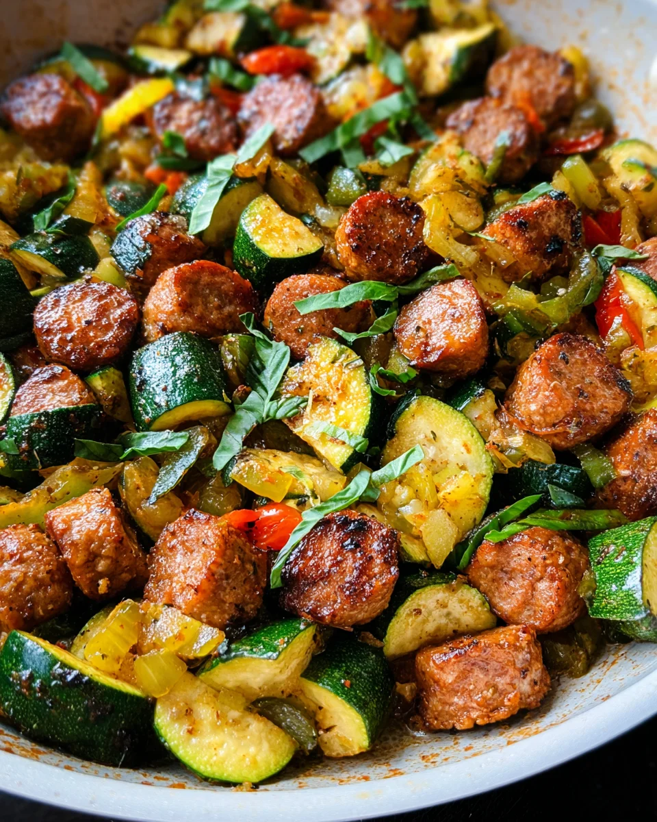 Skillet Sausage and Zucchini 23 Skillet