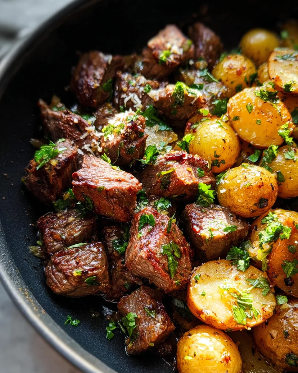 Slow Cooker Garlic Butter Beef Bites & Potatoes 25 Slow