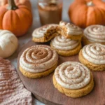 Soft Pumpkin Cookies with Cinnamon Frosting