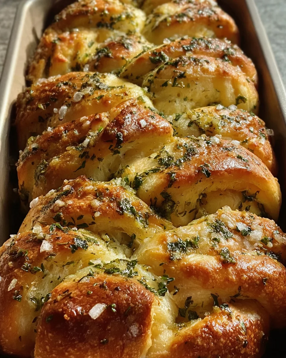 Sourdough Discard Garlic Pull Apart Bread