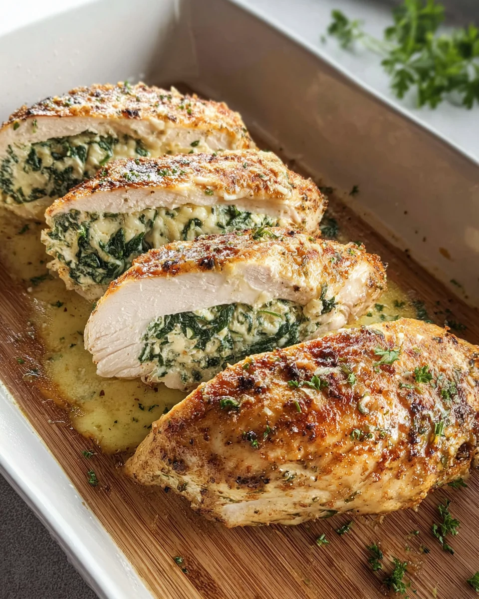 Spinach Stuffed Chicken Fillets