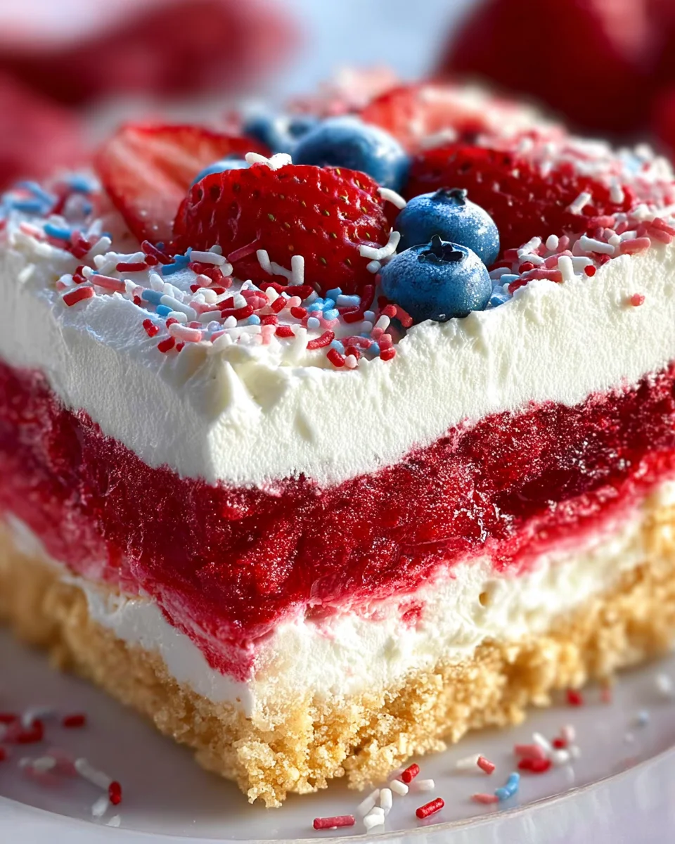 Summer Berry Jello Lasagna