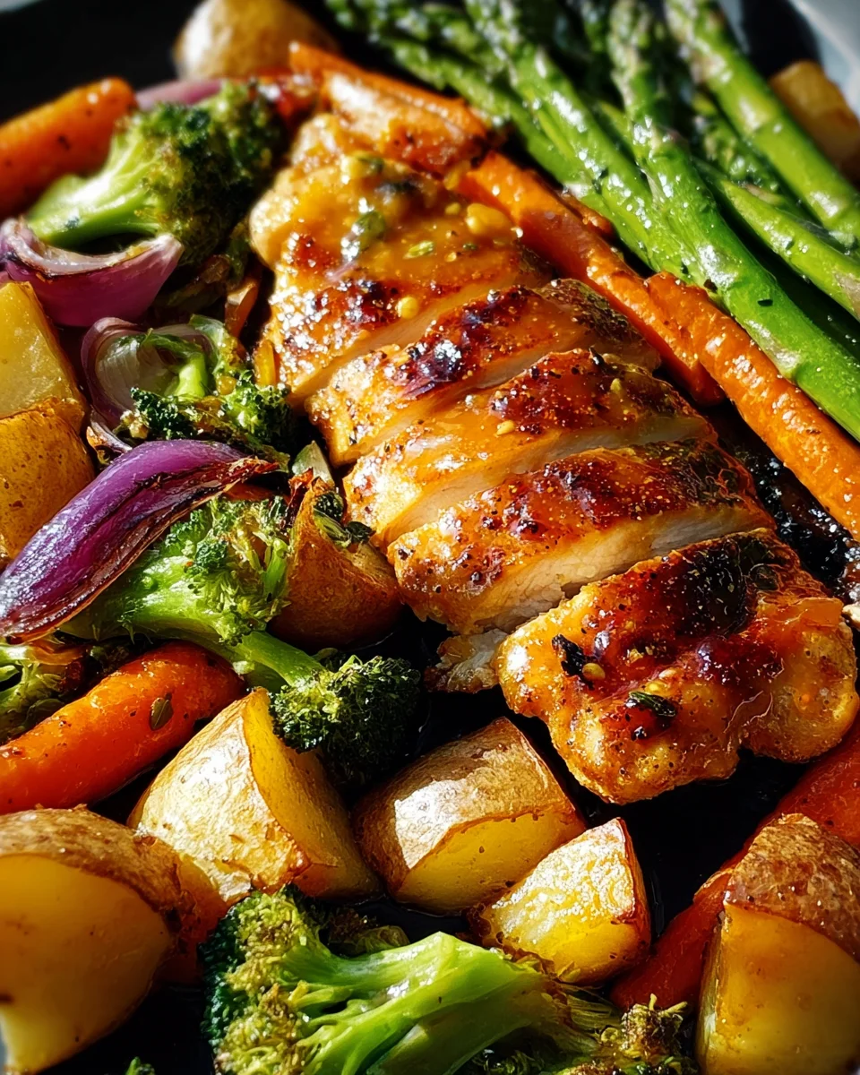 35 Minutes & One Sheet Pan Is All You Need For This Honey Mustard Chicken Recipe