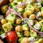 Chickpea Feta Avocado Salad