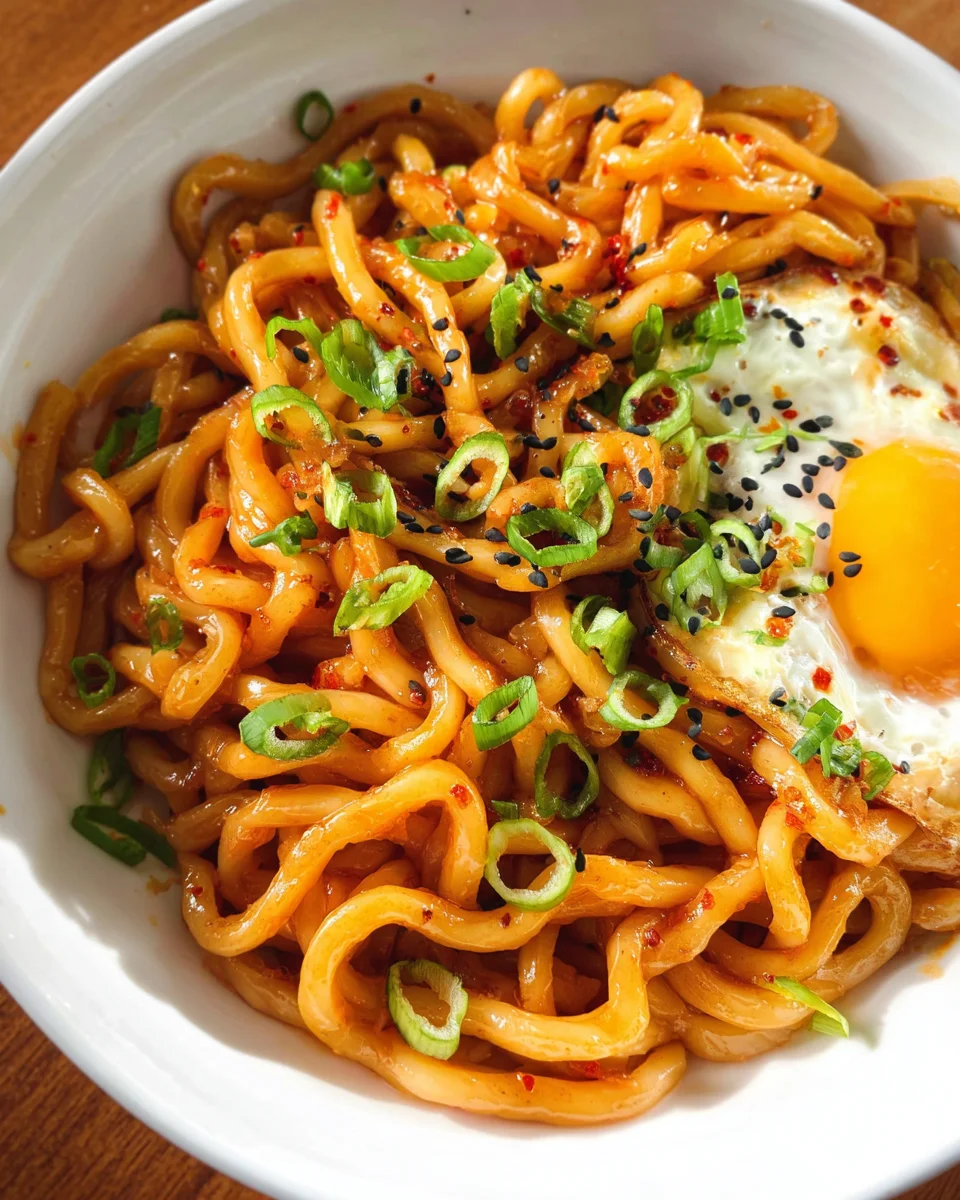Chili Garlic Udon Noodles