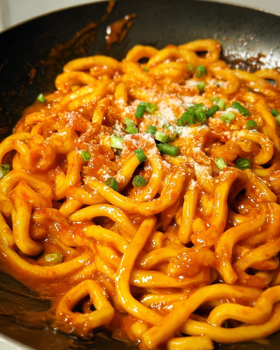 Creamy Gochujang Udon Noodles