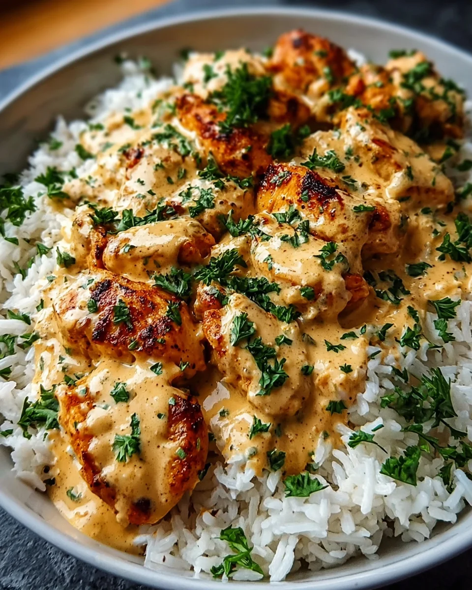 Creamy Smothered Chicken and Rice