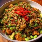 Crispy Rice Salad with Peanut-Chili Dressing