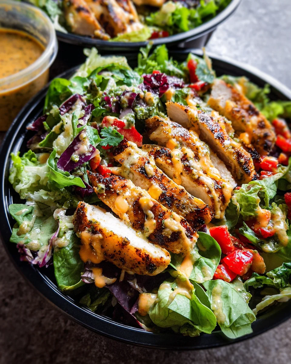 Fiesta Ranch Salad with Salsa Verde Chicken