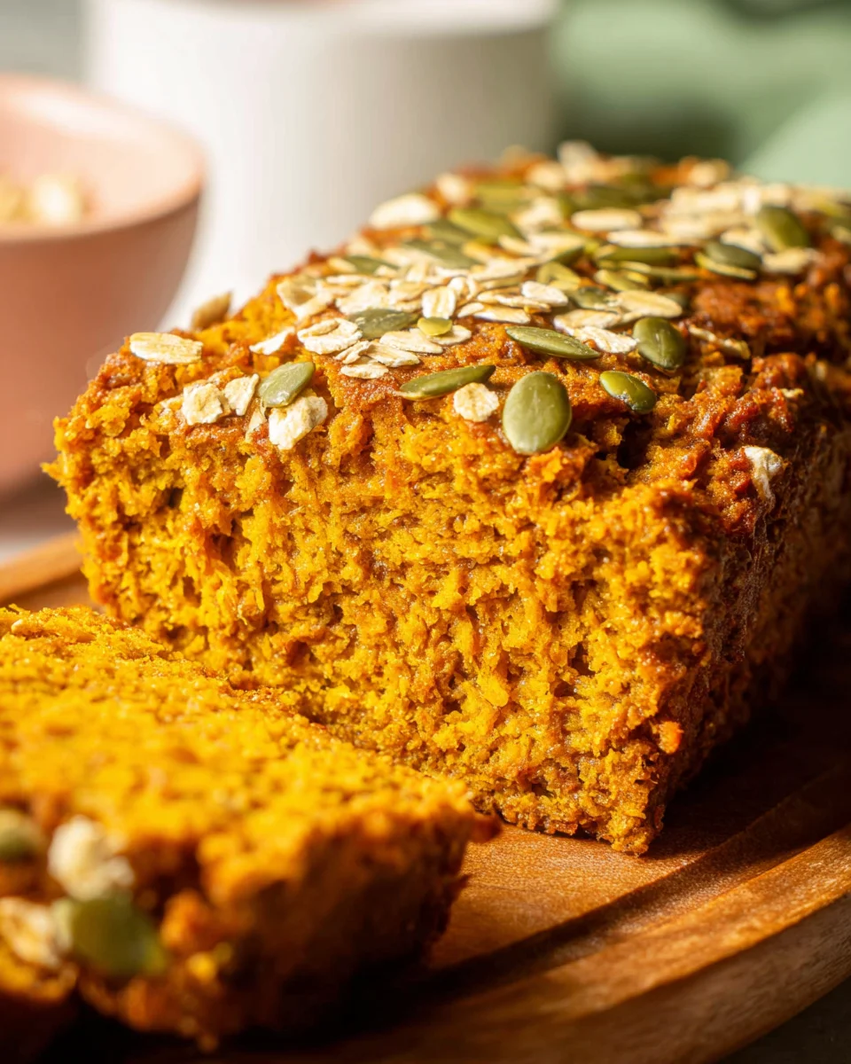 Healthy Pumpkin Oat Bread